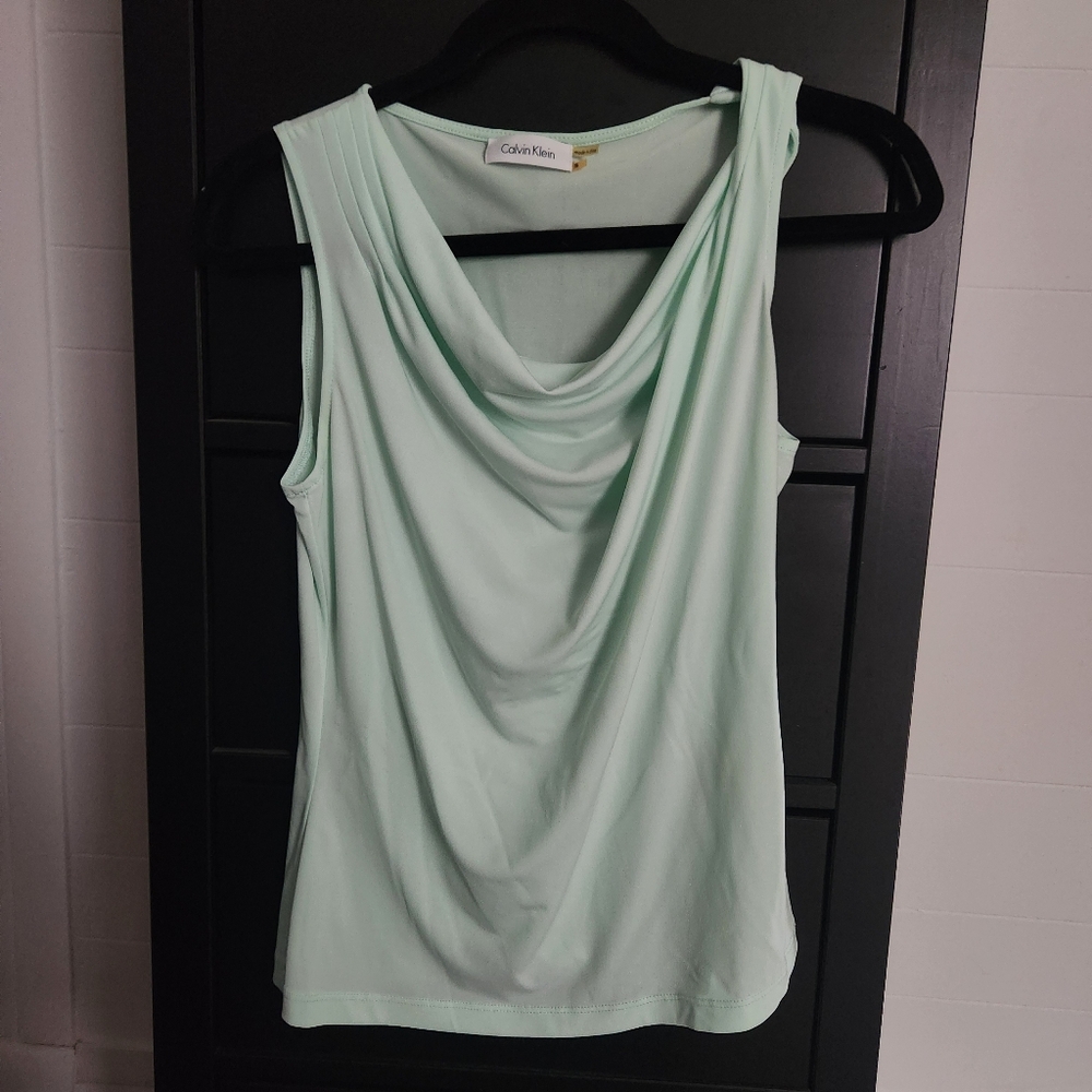 Y2K Cowl Neck Tank Top